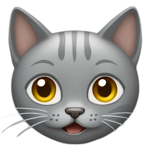 Grey cat vomit emoji