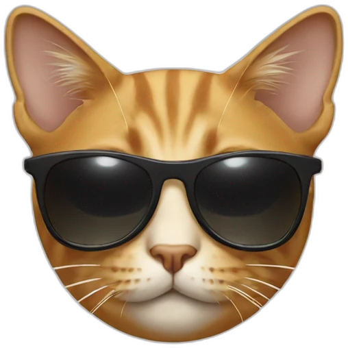 Cat with sunglasses emoji