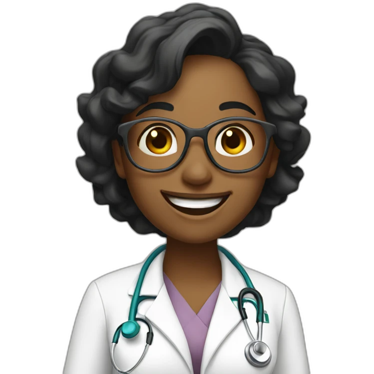 Doctor Girl who laughs a lot and go with the flow emoji