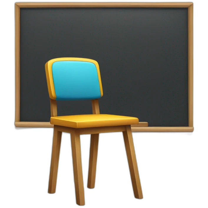 teacher's chair and blackboard emoji