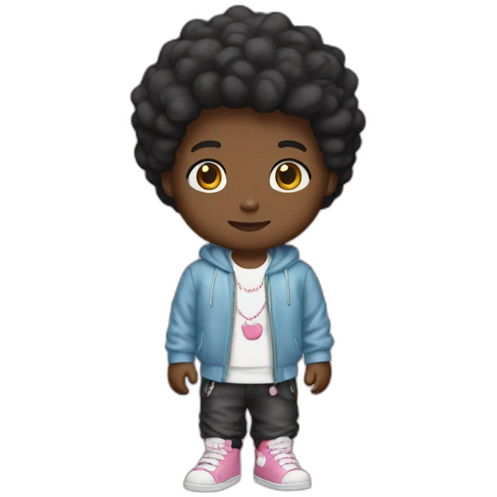 hello kitty outfit black boy emoji
