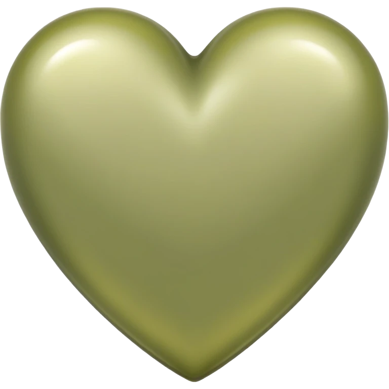 Pale olive heart  emoji