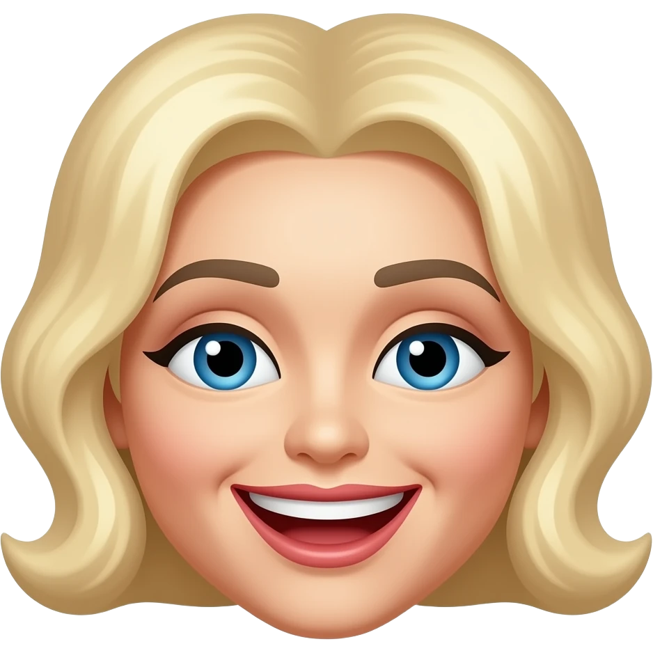 Happy white woman emoji madonna emoji