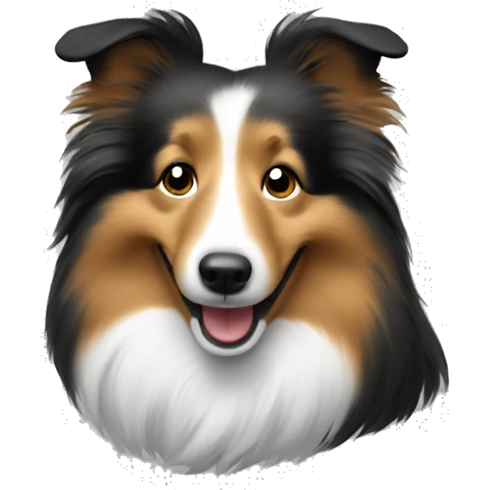 Sheltie dog smiling  emoji