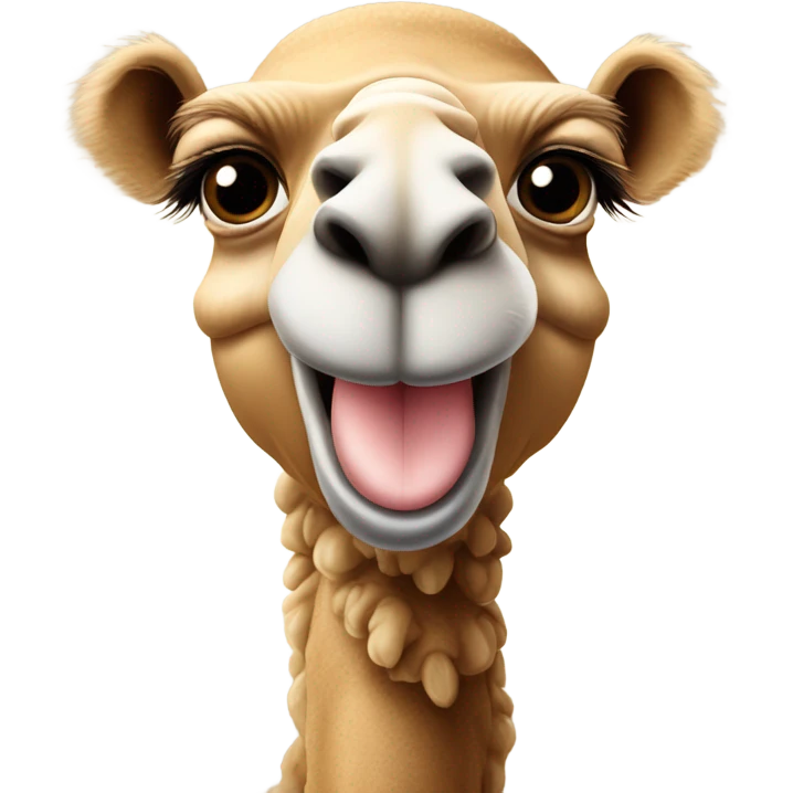 Cute camel with words popping out saying “Happy Hump Day”. emoji