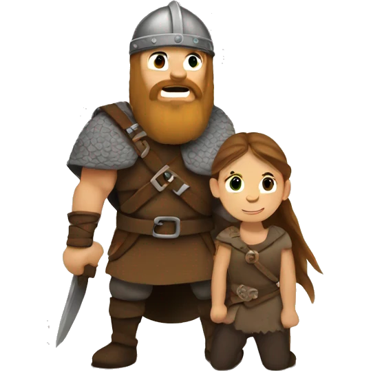 Viking saving girl  emoji