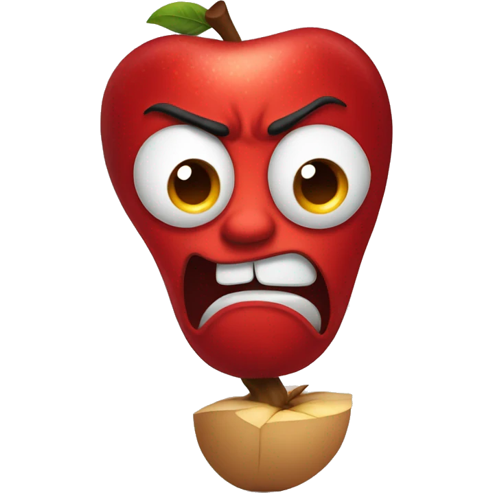 Angry red apple emoji