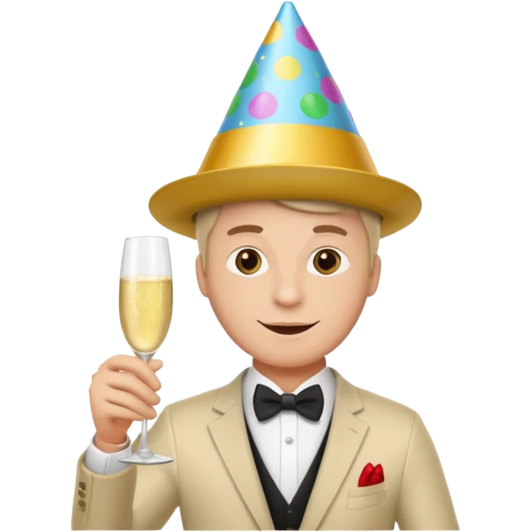 man with party hat emoji