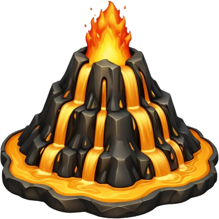 Volcano gold emoji