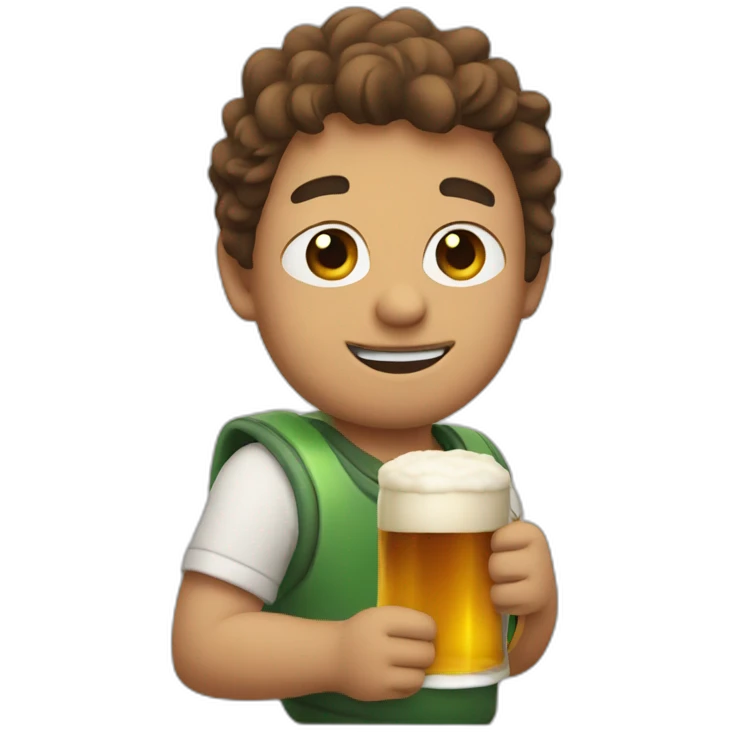 Lorenzo with a beer emoji