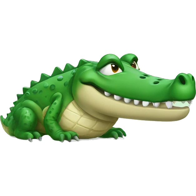 human crocodile playing golf emoji