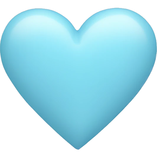 Pastel blue heart  emoji
