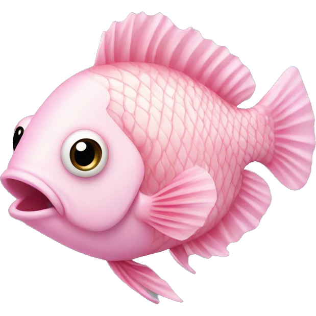 Pastel pink fish emoji