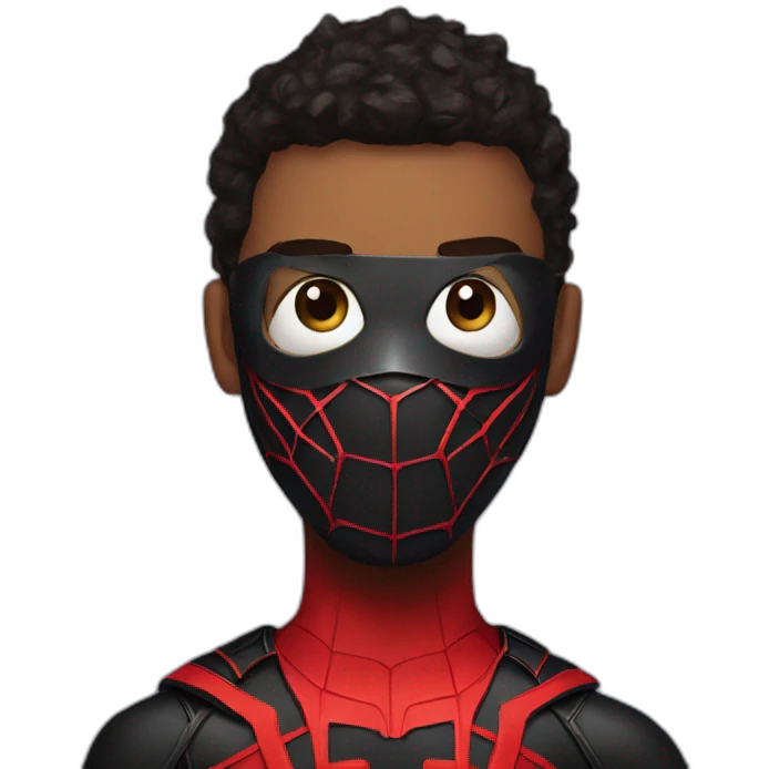 miles morales with  mask emoji