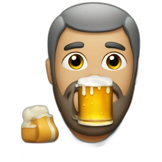Grogy with beer emoji