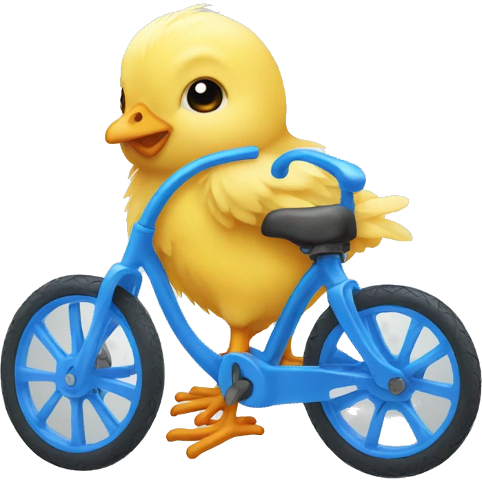 baby chick with a blue bike emoji