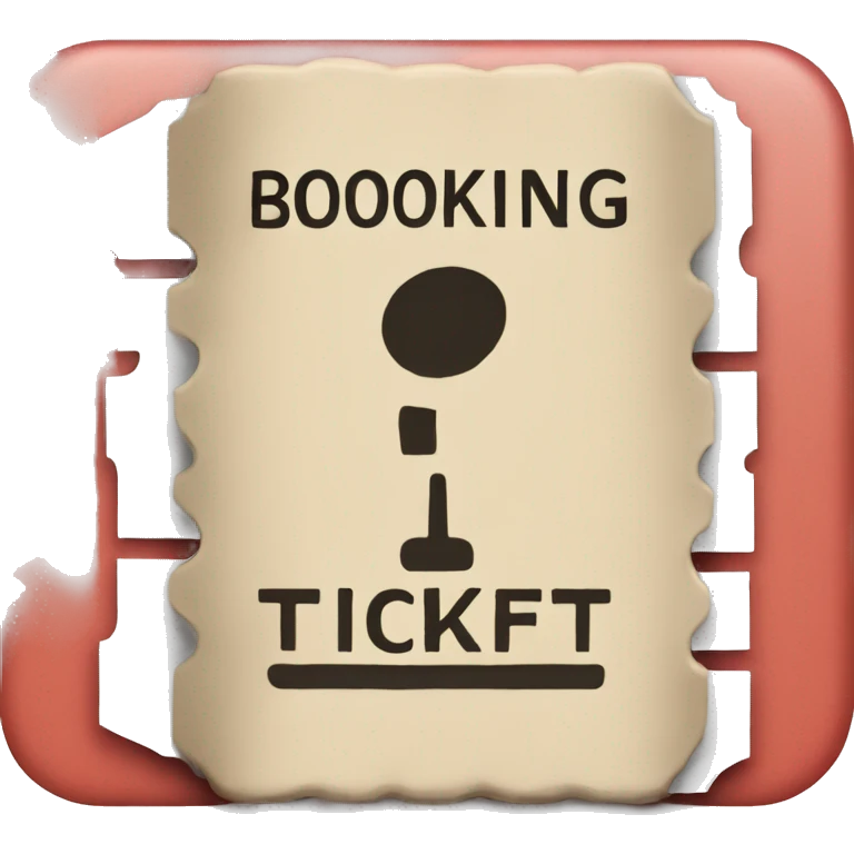 booking only ticket icon showing booking emoji