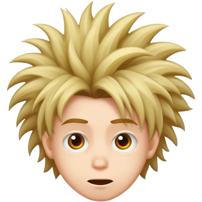 school Kid crazy hair emoji