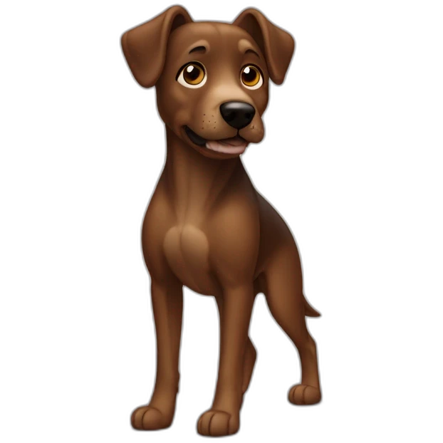 perro malo marrón oscuro emoji