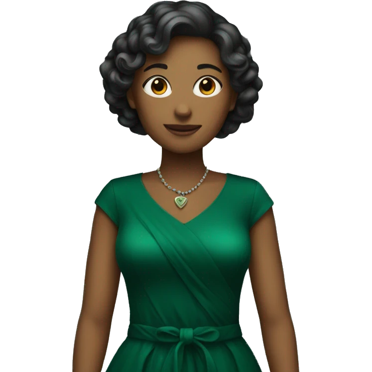 dark green dress emoji