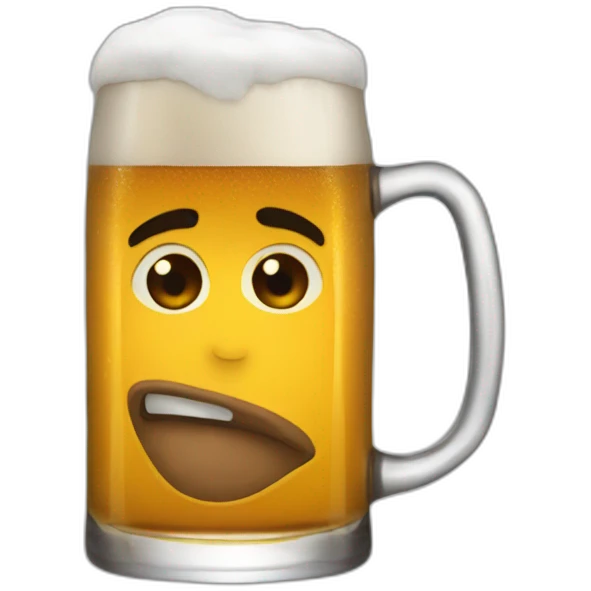 The rock drink beer emoji
