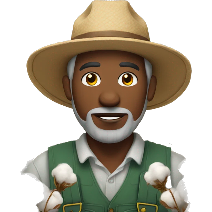 Farmer in cotton field  emoji