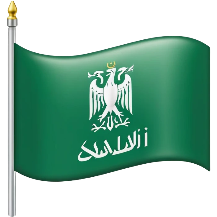 Saudi Arabian flag with a microchip emoji