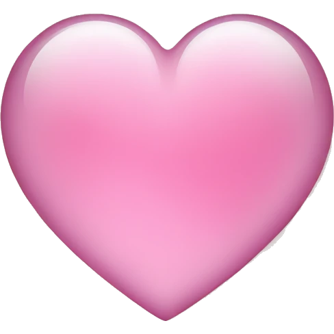 Glass pink heart emoji