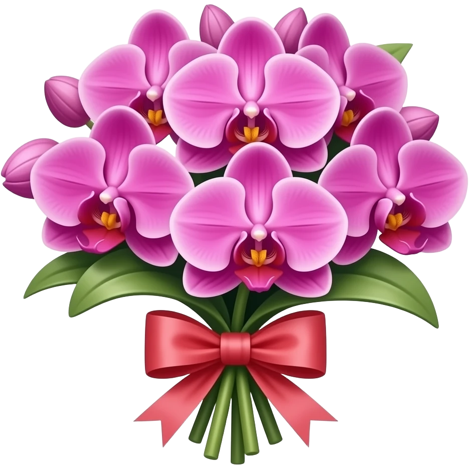 orchid bouquet emoji