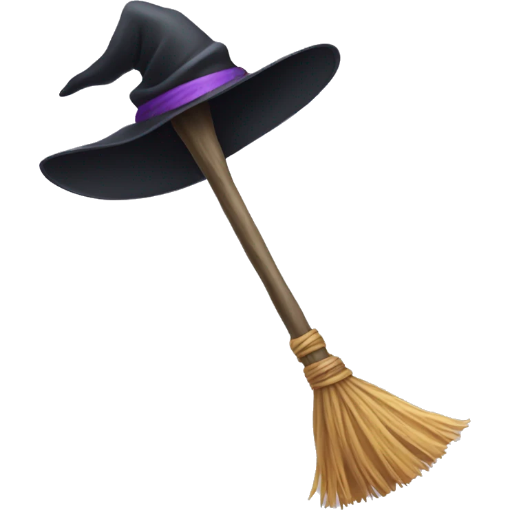 Witch broom emoji