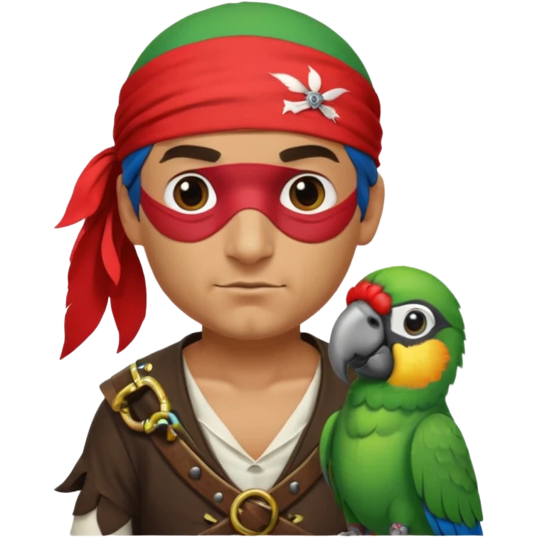 pirate and parrot emoji