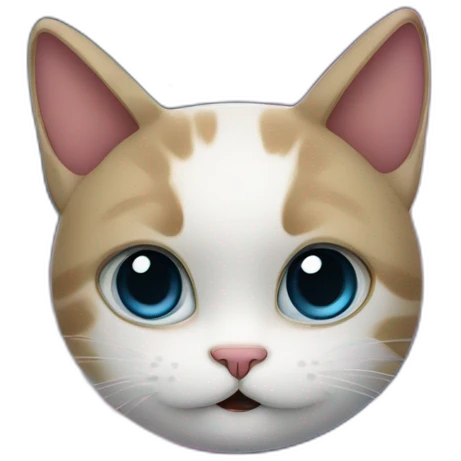surprising small cat face on spreading out galaxy with outer space background emoji