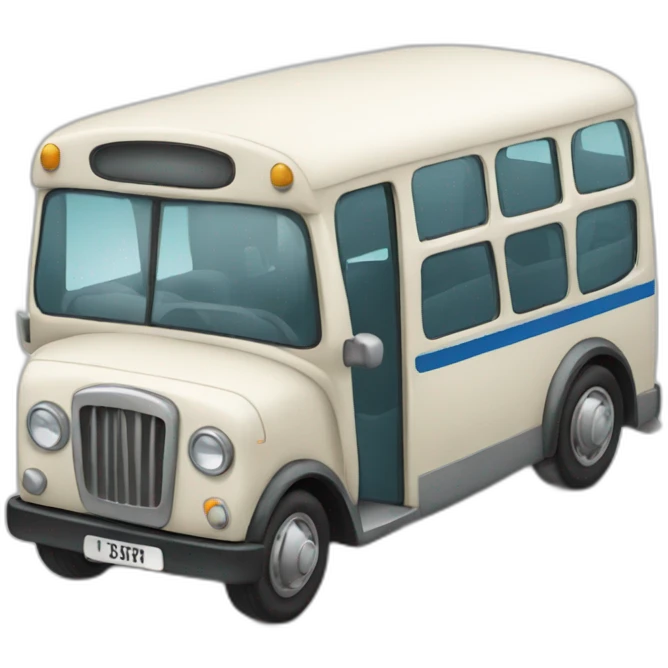 Voiture sur un bus emoji