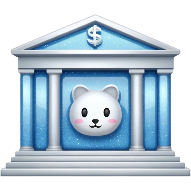 glitter white bank emoji