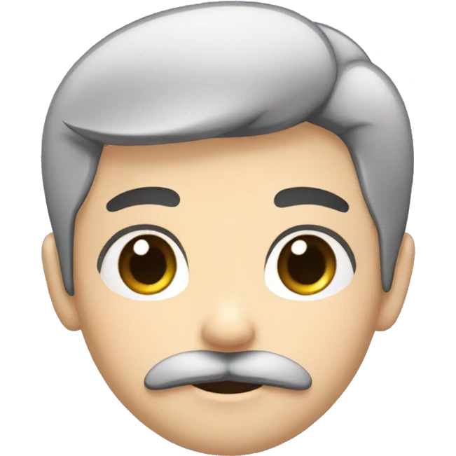 Boy with black hair and clack eyes cute and moustache emoji