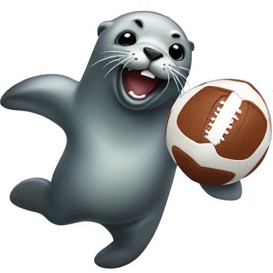 Seal playing football emoji
