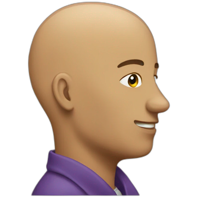 Bald fade emoji