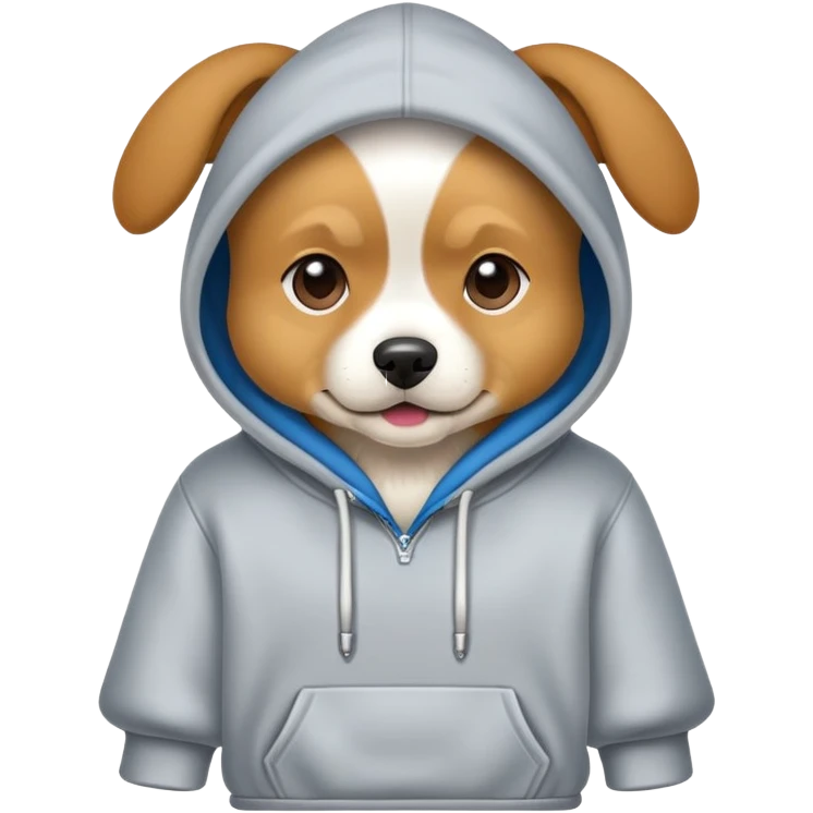 dog wearing hoodie emoji