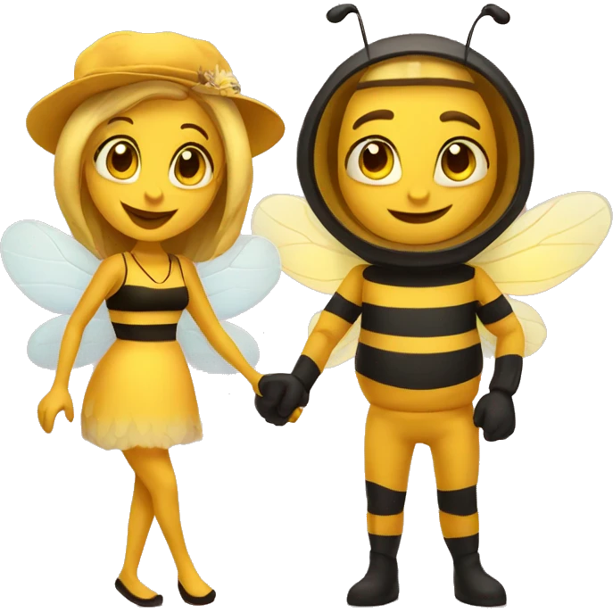 Honey bee couple emoji