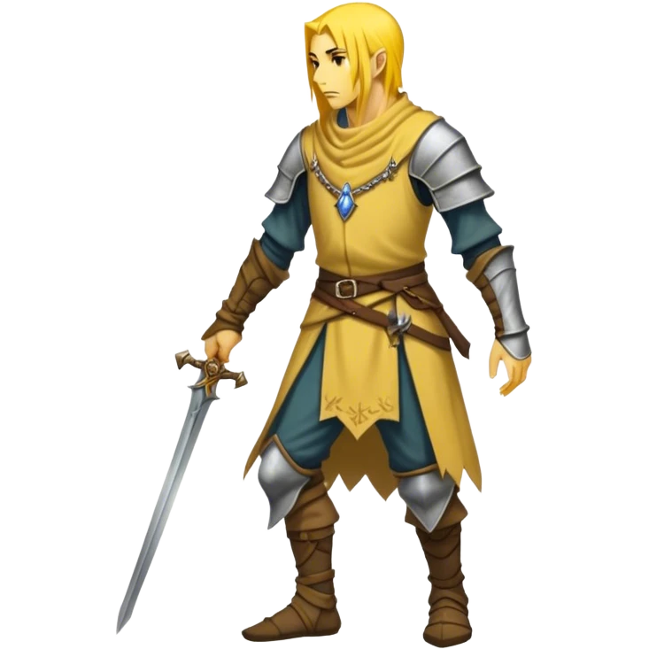 fantasy rpg medieval yellow person walking sideview emoji