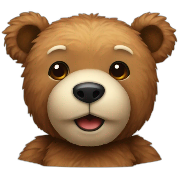 Multicolor teddy bear emoji