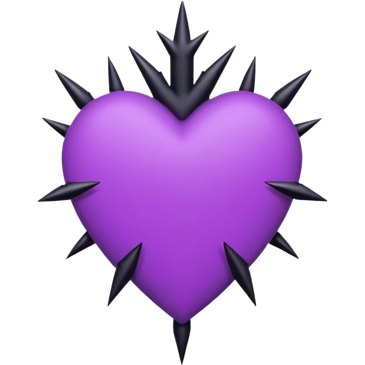 purple heart with black thorns emoji