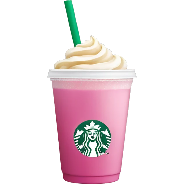 pink starbucks drink emoji