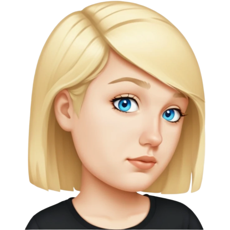 female, wearing black tshirt emoji