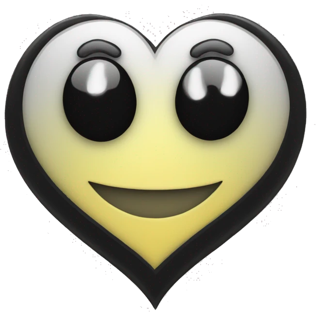 a smiley face of hugging people and a smiley face of a black heart emoji