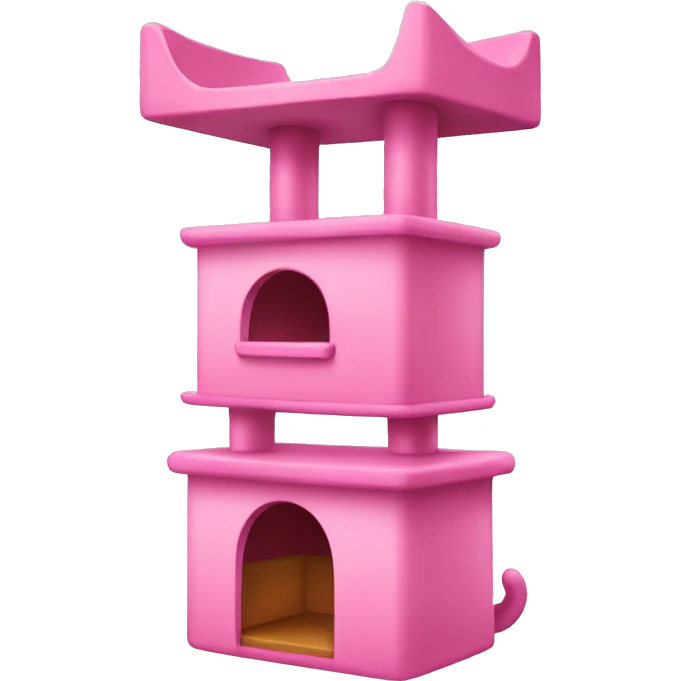 Pink cat tower furniture  emoji