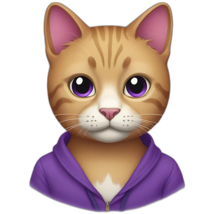 a purple cat emoji