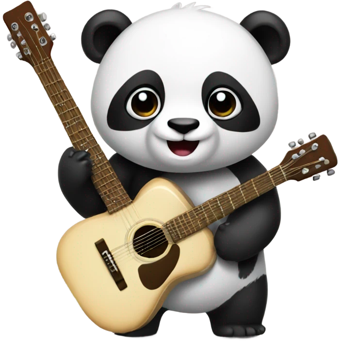 Panda with a guitar emoji