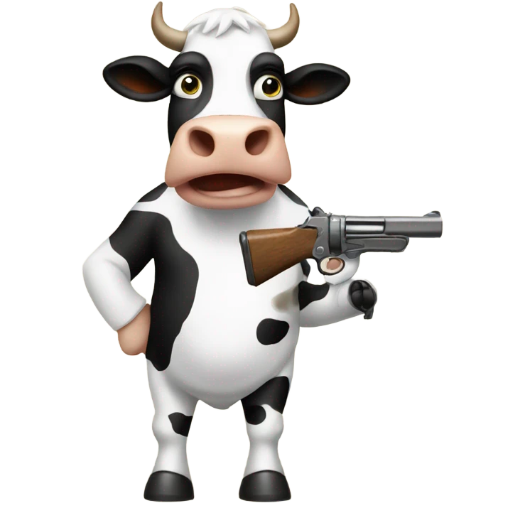 cow with gun emoji
