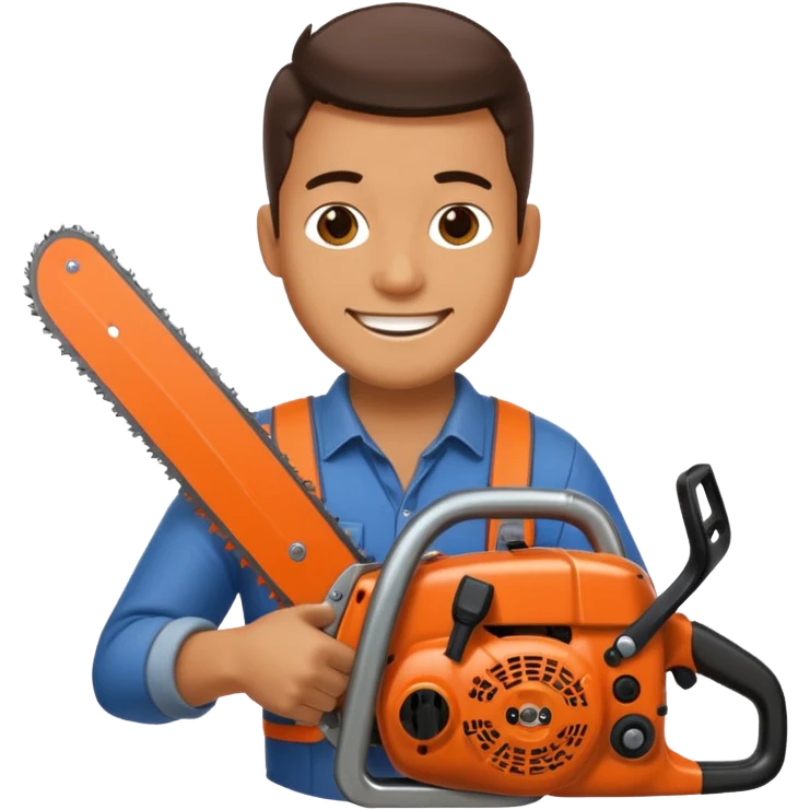 man with a chainsaw emoji